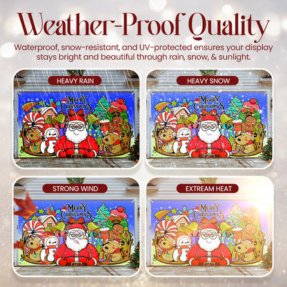 Christmas Garage Door Decor Banner - Festive Holiday Background