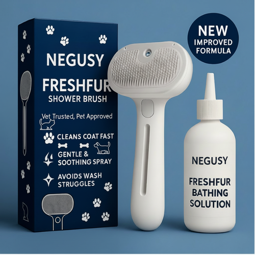 Self-Cleaning Pet Grooming Brush for Dogs & Cats