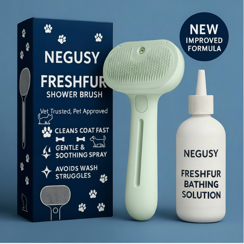 Self-Cleaning Pet Grooming Brush for Dogs & Cats