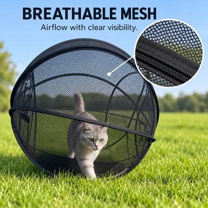 🐱 Pop-Up Cat Playpen – 32" Breathable Mesh Indoor & Outdoor Pet Enclosure