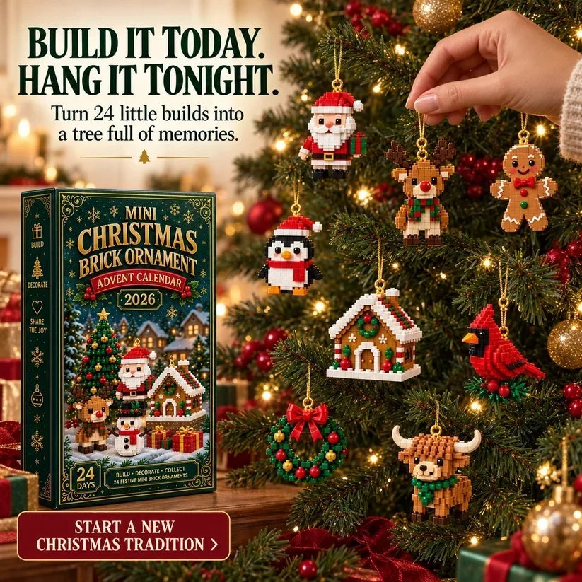 ⏳ Last day to save 49% – 🎄24-Piece Christmas Ornament Advent Calendar