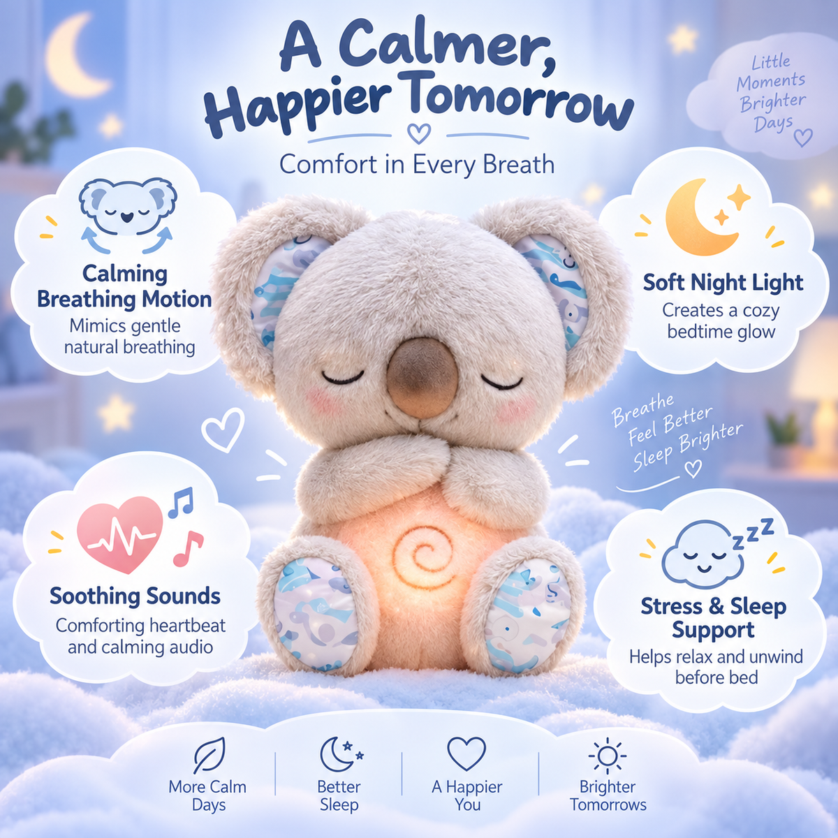 2026 New Edition Koala: The Cuddly Sleep-Soothing Plush Companion