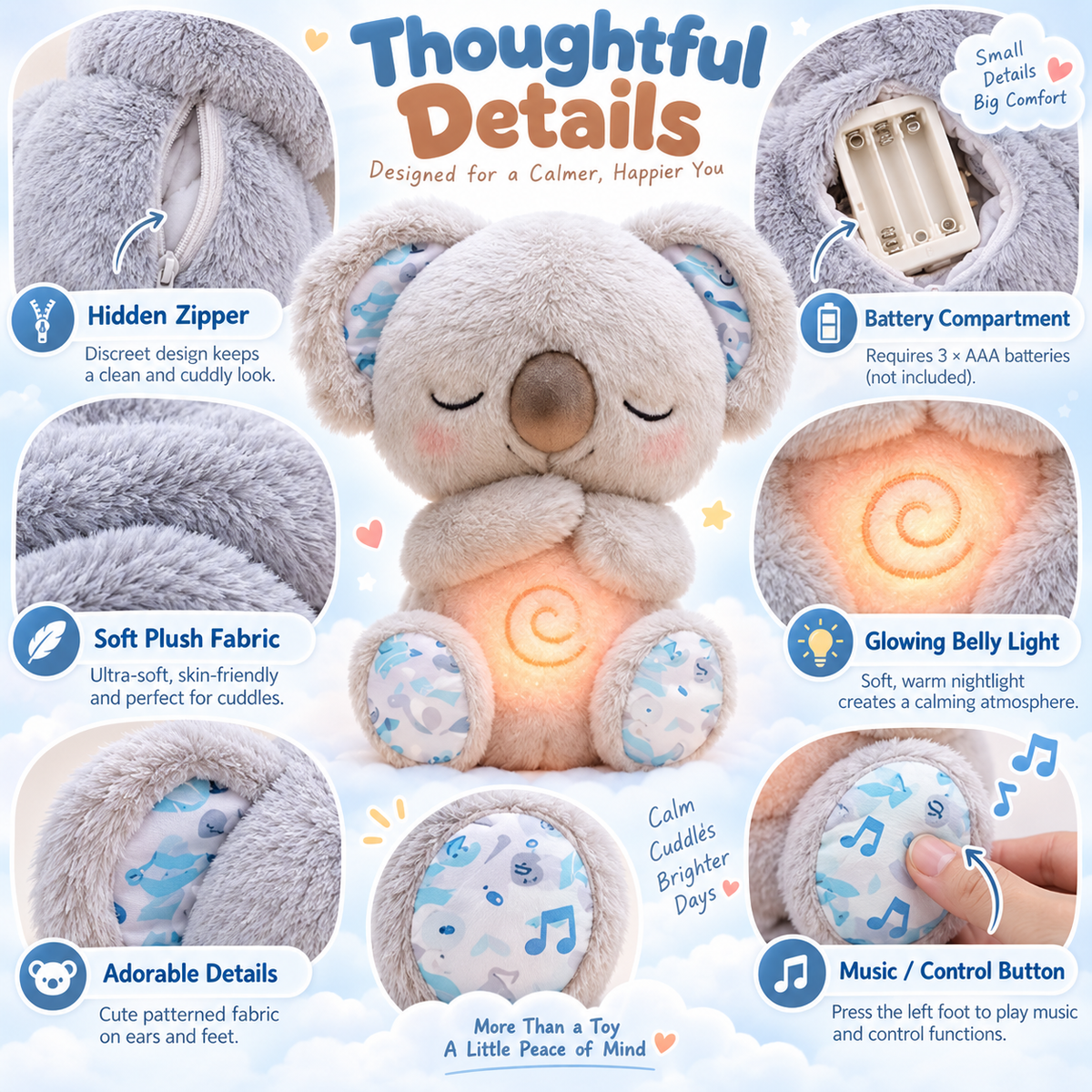 2026 New Edition Koala: The Cuddly Sleep-Soothing Plush Companion