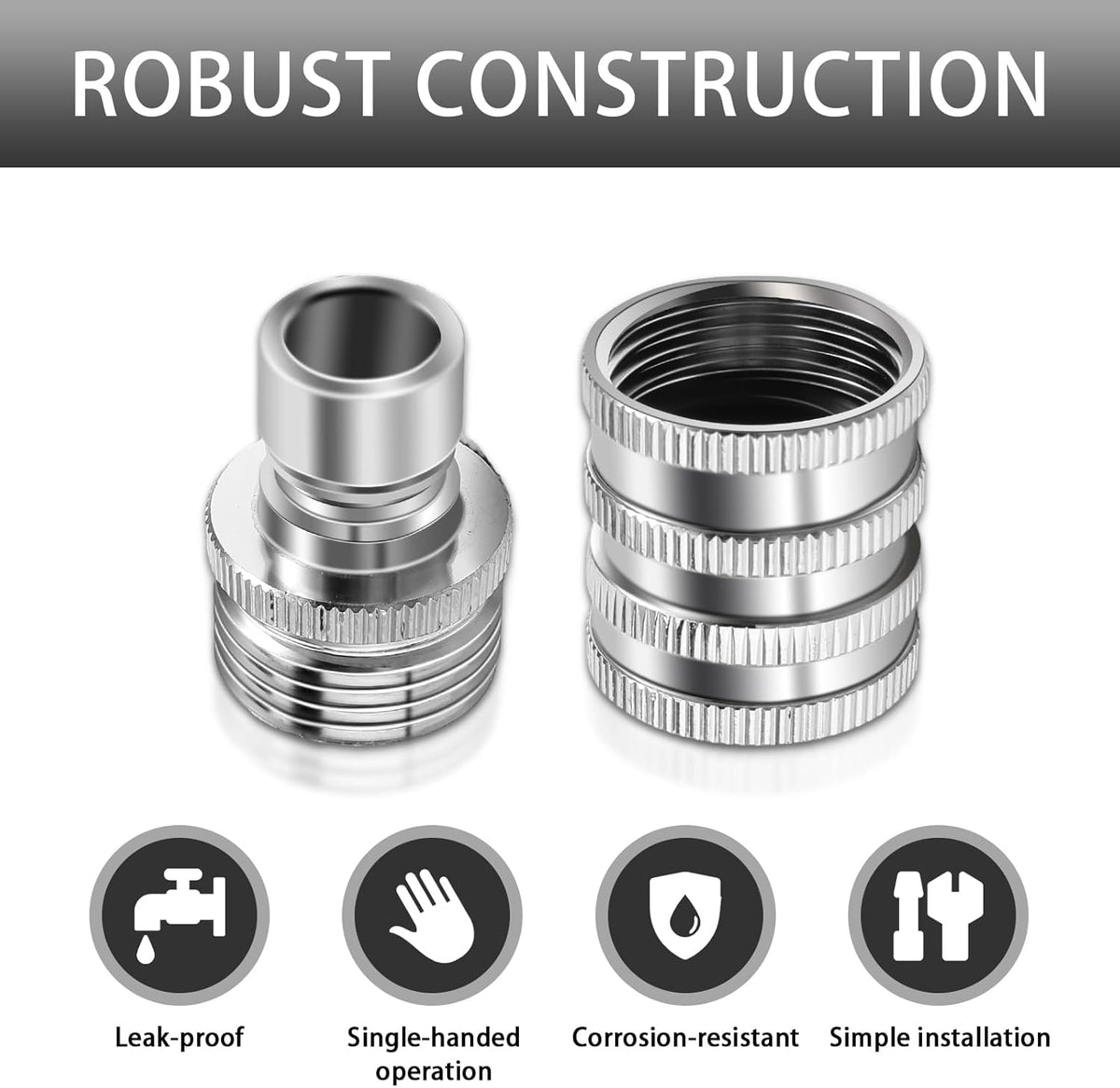 💧Stainless Steel Garden Hose Quick Connect Fittings Set