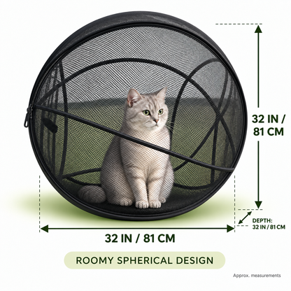🐱 Pop-Up Cat Playpen – 32" Breathable Mesh Indoor & Outdoor Pet Enclosure
