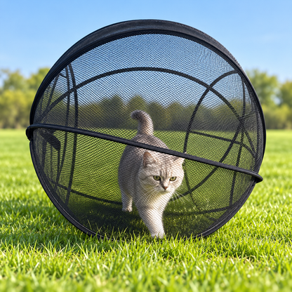 🐱 Pop-Up Cat Playpen – 32" Breathable Mesh Indoor & Outdoor Pet Enclosure
