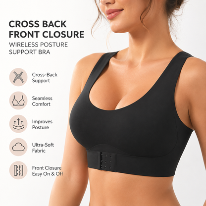 ✨  Cross-Back Support Bra – Comfort & Lift