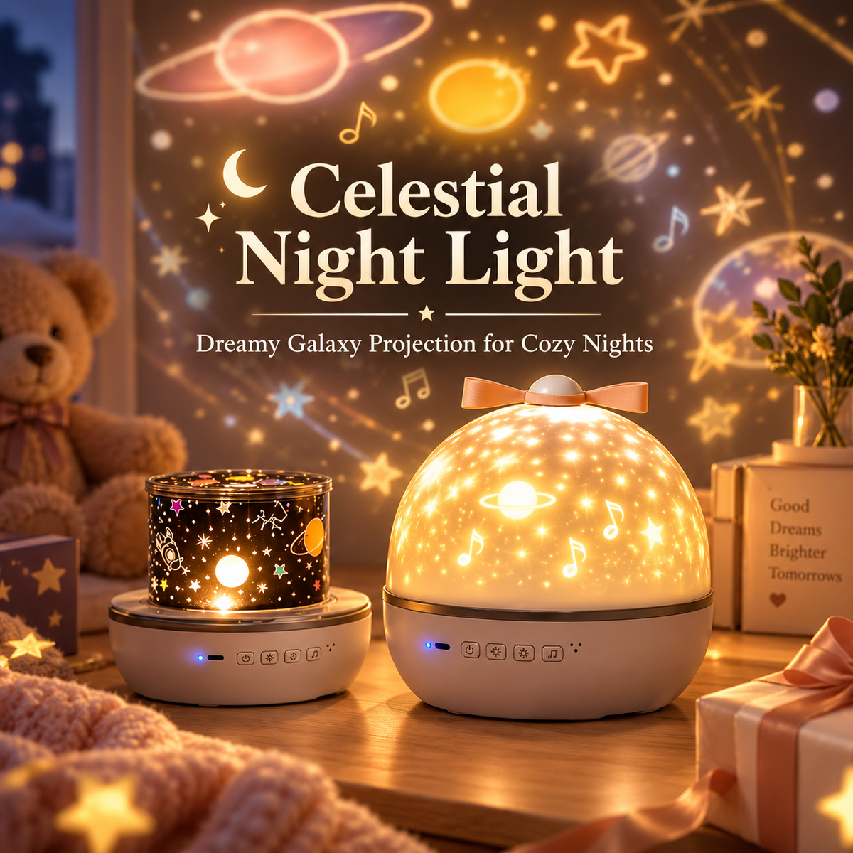 LAST DAY 60% OFF 🔥🔥Galactic Glow Night Light (LED Projector)✨