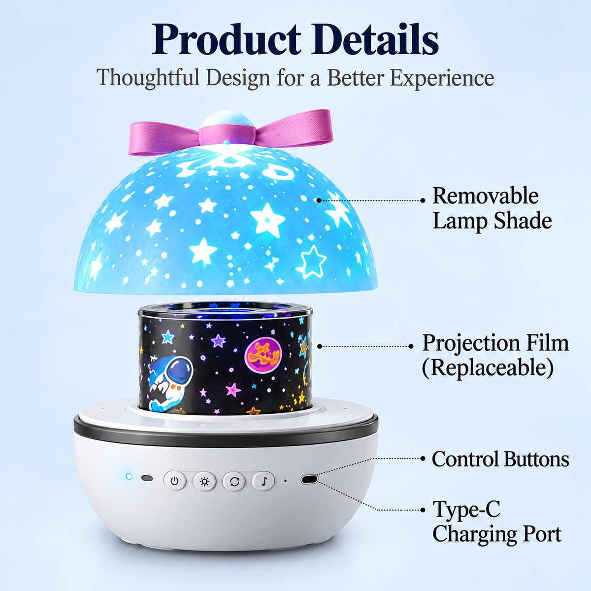 LAST DAY 60% OFF 🔥🔥Galactic Glow Night Light (LED Projector)✨