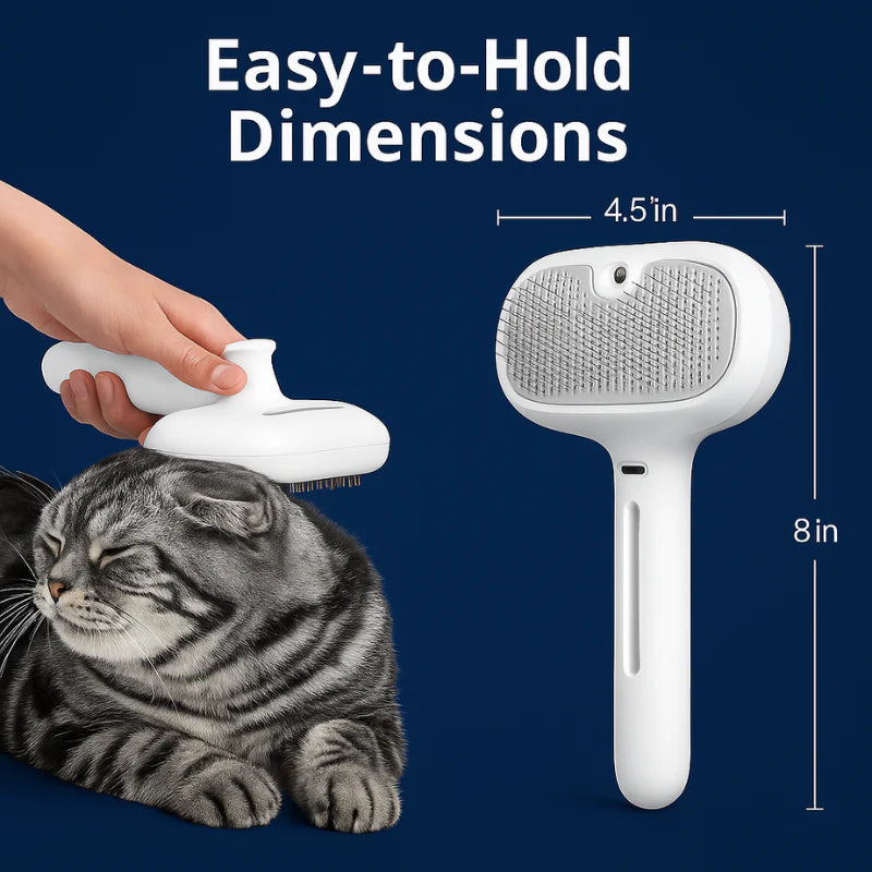Self-Cleaning Pet Grooming Brush for Dogs & Cats