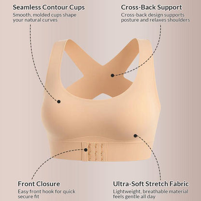 ✨  Cross-Back Support Bra – Comfort & Lift