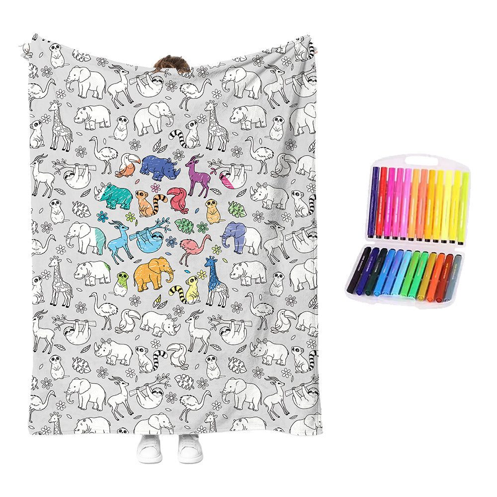 🔥LAST DAY SALE 50% OFF!!🎨Creative Cozy Coloring Blanket Kit