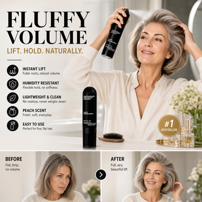 💁 50% OFF LIMITED TIME — Fluffy Hair Volumizing Spray with Long-Lasting Hold & Fresh Peach Scent