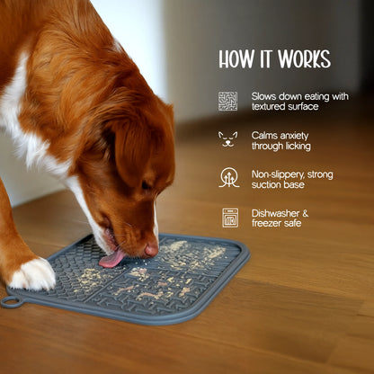 Dog Food Mat – Slow Feeder & Anxiety Relief Tool